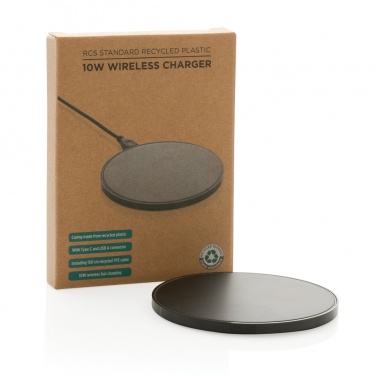 Logotrade corporate gift image of: RCS standard recycled plastic 10W wireless charger