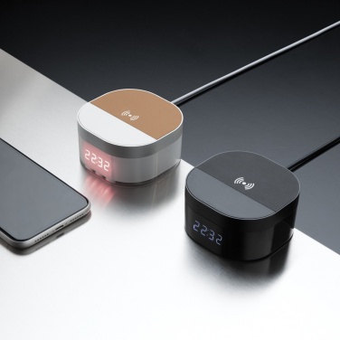 Logo trade advertising product photo of: Aria 5W Wireless Charging Digital Clock