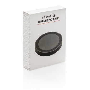 Logo trade advertising products image of: 5W wireless charging pad round