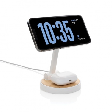 Logotrade advertising product image of: Ontario RCS rplastic 15W magnetic charging 2 in 1 stand