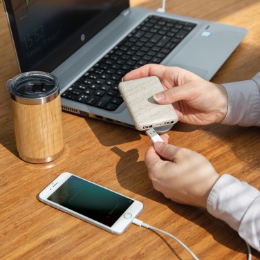 Logotrade business gifts photo of: Wheat Straw 5.000 mAh Pocket Powerbank