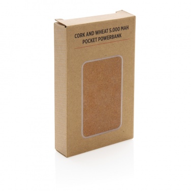 Logo trade promotional item photo of: Cork and Wheat 5.000 mAh pocket powerbank