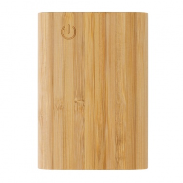 Logo trade business gift photo of: Bamboo 5.000 mAh powerbank