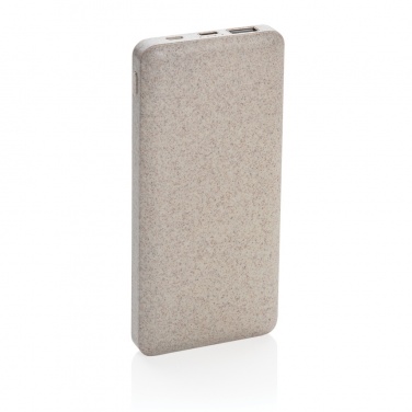 Logo trade promotional items image of: 10.000 mah wheat straw powerbank