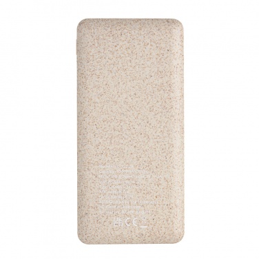 Logotrade promotional merchandise picture of: 10.000 mah wheat straw powerbank