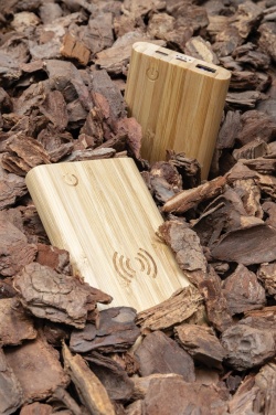 Logotrade promotional item image of: Bamboo 8.000 mAh 5W wireless powerbank