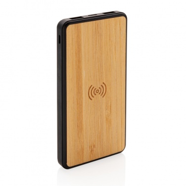 Logo trade business gift photo of: RCS recycled plastic 8000 mAh Wireless Powerbank