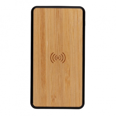 Logo trade promotional products image of: RCS recycled plastic 8000 mAh Wireless Powerbank