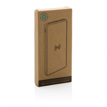 Logotrade promotional merchandise photo of: RCS recycled plastic 8000 mAh Wireless Powerbank