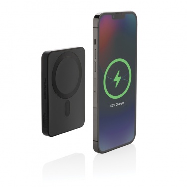 Logo trade business gift photo of: Magnetix RCS recycled plastic 5000 mah magnetic powerbank