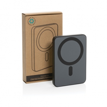 Logotrade promotional merchandise picture of: Magnetix RCS recycled plastic 5000 mah magnetic powerbank