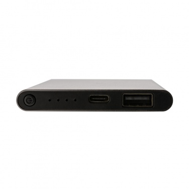 Logotrade promotional gift image of: RCS recycled plastic/aluminum 4000 mah powerbank with type C