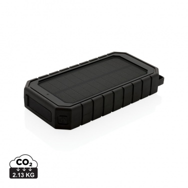 Logotrade promotional merchandise photo of: RCS recycled plastic Solar powerbank with 10W Wireless