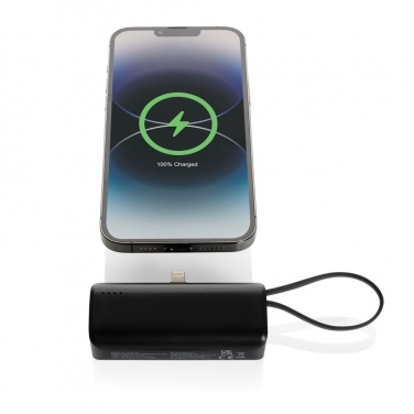 Logo trade business gifts image of: Powerlink RCS rplastic 3000 mAh powerbank iOS connector