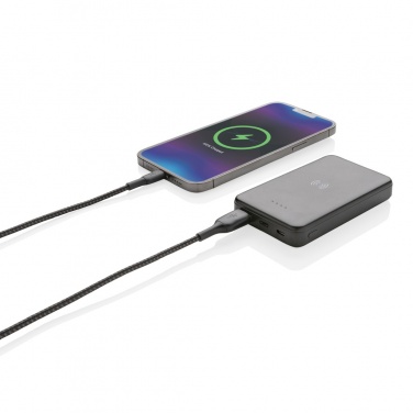 Logo trade promotional items picture of: RCS recycled plastic 5.000 mAh 5W wireless powerbank