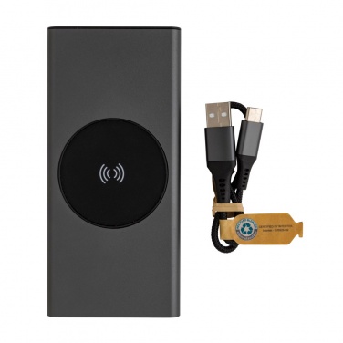 Logotrade corporate gift image of: Terra RCS recycled 18W aluminium 10000 powerbank 10W
