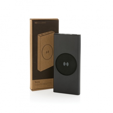 Logotrade promotional product image of: Terra RCS recycled 18W aluminium 10000 powerbank 10W