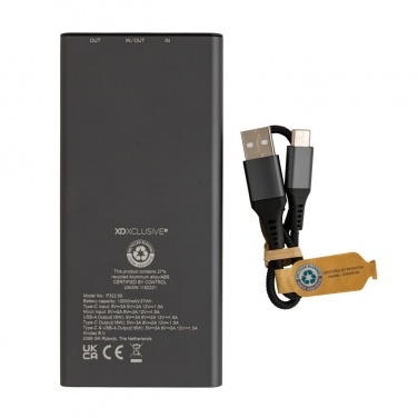 Logotrade advertising product image of: Terra RCS recycled 18W aluminium powerbank 10.000 mAh
