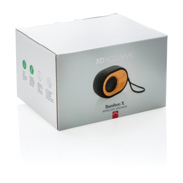 Logo trade corporate gifts image of: Bamboo X  speaker