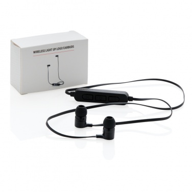 Logo trade promotional gifts image of: Light up logo wireless earbuds