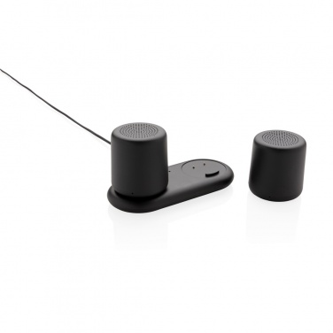 Logo trade promotional merchandise picture of: Double induction charging speaker