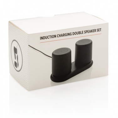 Logo trade corporate gifts image of: Double induction charging speaker