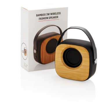 Logotrade business gifts photo of: Bamboo 3W Wireless Fashion Speaker