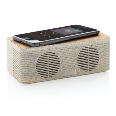 Logotrade corporate gifts photo of: Wheatstraw wireless charging speaker