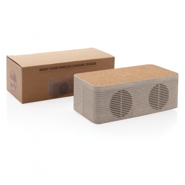 Logotrade promotional items photo of: Wheatstraw wireless charging speaker