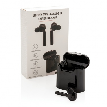 Logotrade promotional product picture of: Liberty wireless earbuds in charging case