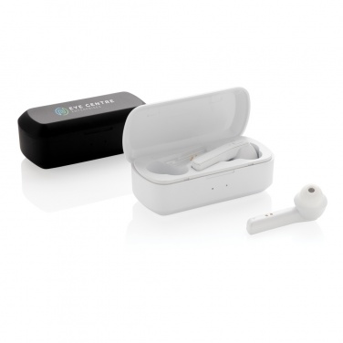Logo trade promotional gifts image of: Free Flow TWS earbuds in charging case
