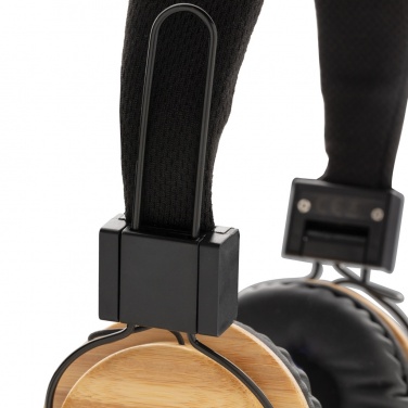 Logo trade promotional items picture of: Bamboo wireless headphone