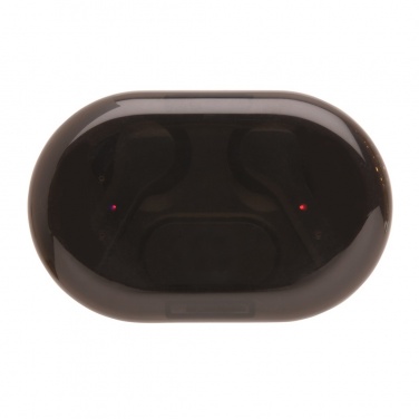 Logo trade promotional products image of: Light up logo TWS earbuds in charging case