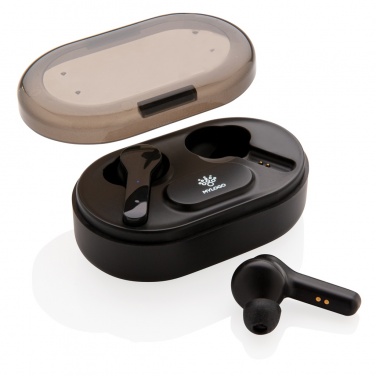 Logo trade corporate gifts picture of: Light up logo TWS earbuds in charging case
