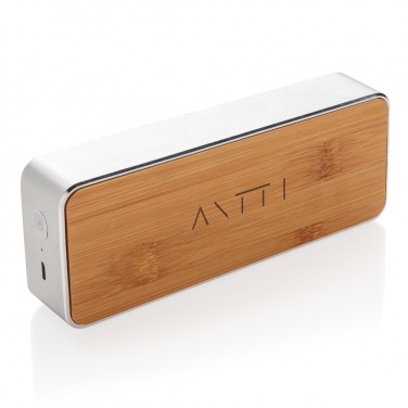 Logo trade advertising products picture of: Nevada Bamboo 3W wireless speaker