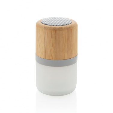 Logo trade promotional giveaway photo of: Bamboo colour changing 3W speaker light