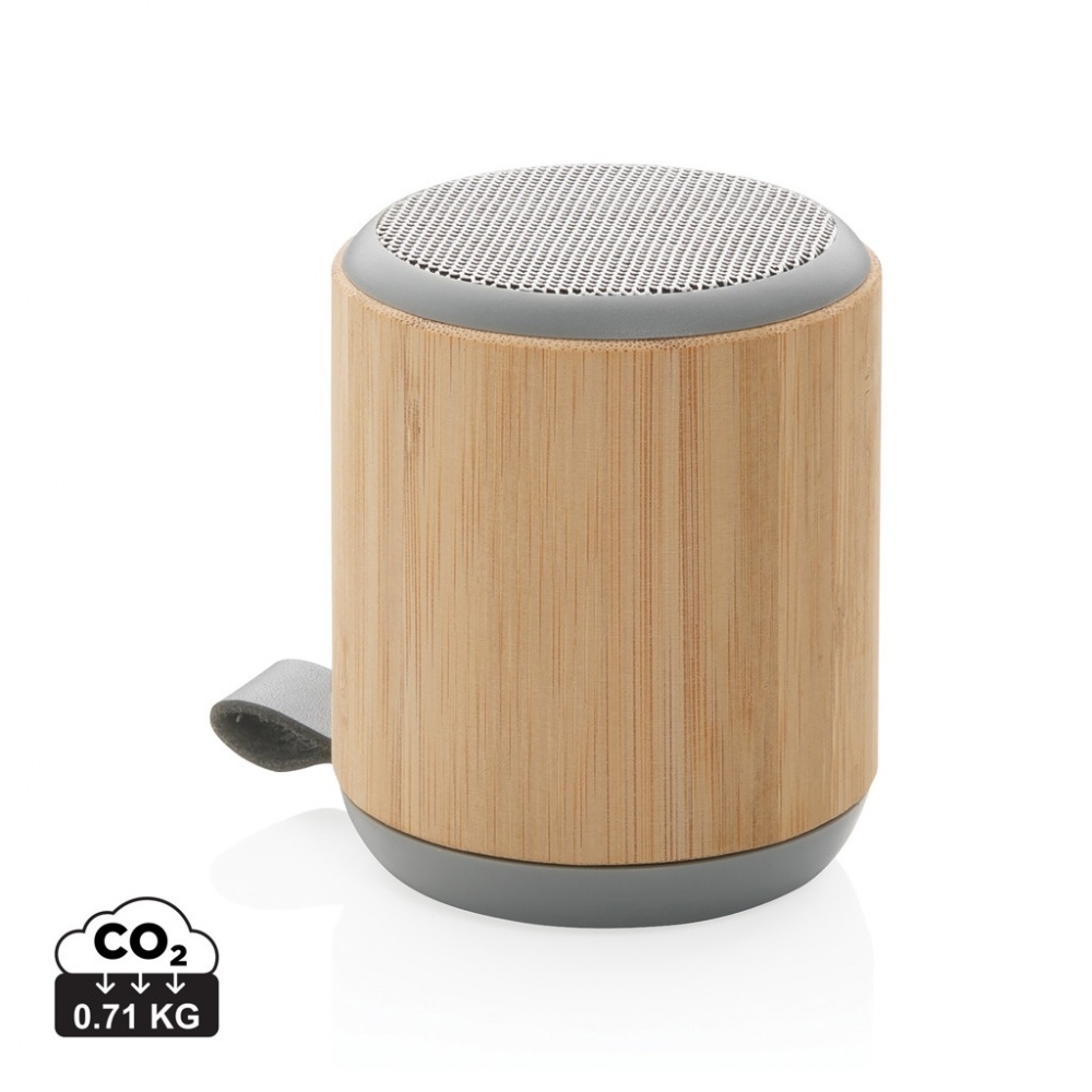 Logotrade business gifts photo of: Bamboo and fabric 3W wireless speaker