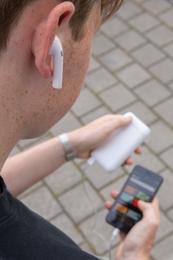 Logotrade corporate gift image of: Liberty TWS earbuds with 5.000 mAh powerbank