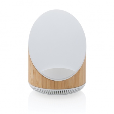Logotrade business gifts photo of: Ovate bamboo 5W speaker with 15W wireless charger