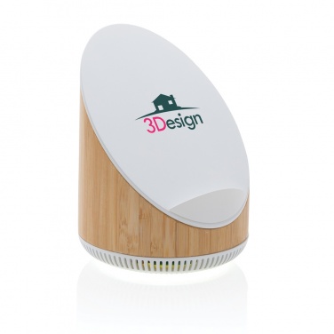 Logo trade promotional product photo of: Ovate bamboo 5W speaker with 15W wireless charger