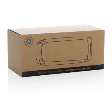 Logo trade promotional giveaway photo of: RCS recycled plastic Lightboom 10W speaker