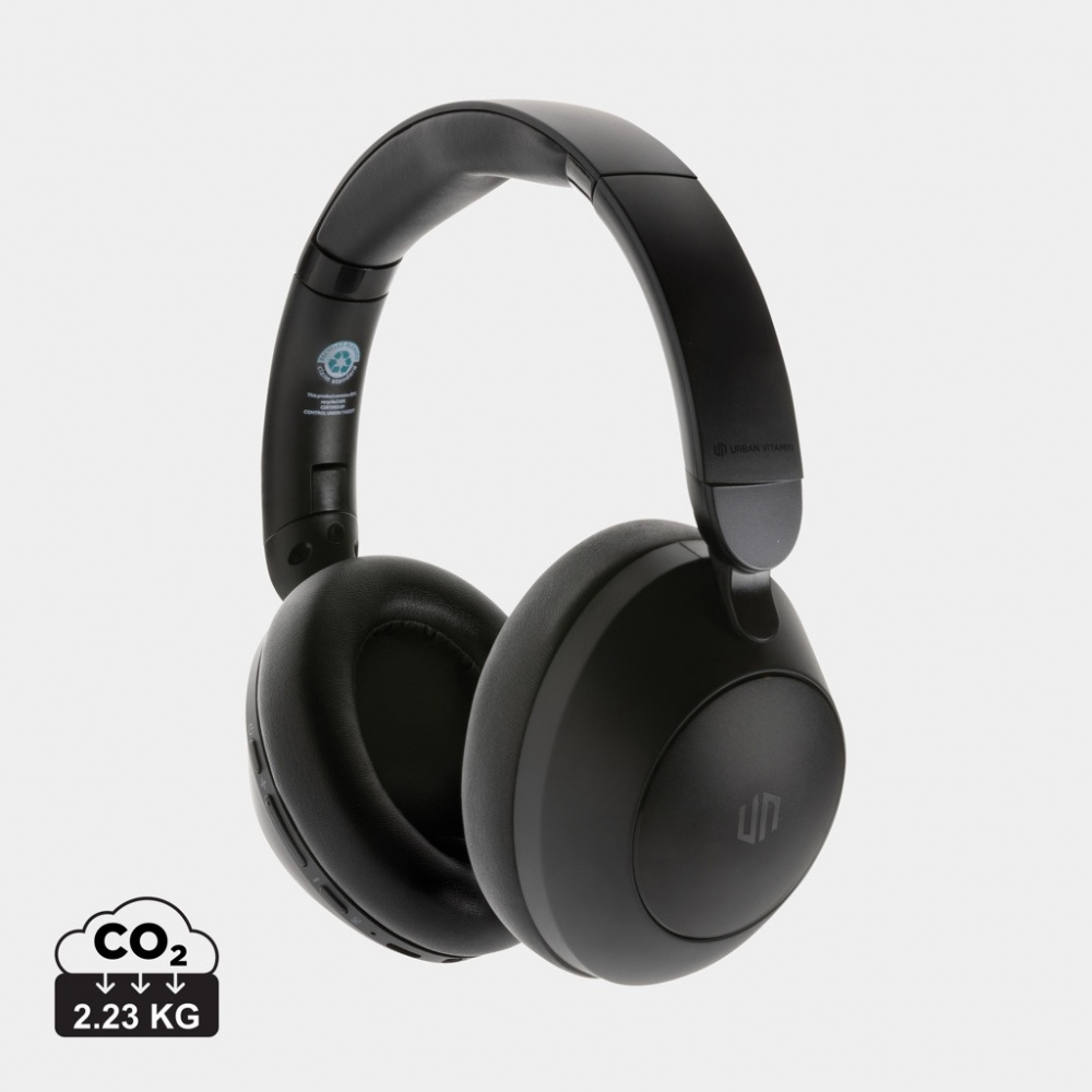 Logo trade promotional products image of: Urban Vitamin Cupertino RCS rplastic ANC headphone