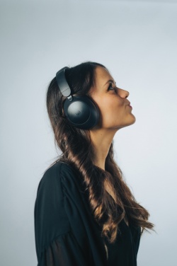 Logo trade promotional merchandise image of: Urban Vitamin Cupertino RCS rplastic ANC headphone