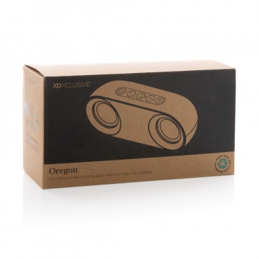 Logotrade promotional merchandise image of: Oregon RCS recycled plastic and cork 10W speaker