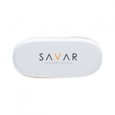 Logotrade promotional gift image of: Oregon RCS recycled plastic and cork TWS earbuds