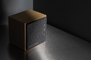 Logo trade business gifts image of: Wynn 5W bamboo wireless speaker