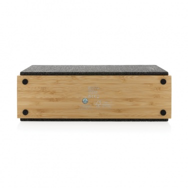 Logo trade corporate gifts picture of: Wynn 20W bamboo wireless speaker