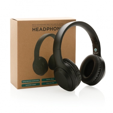 Logo trade promotional giveaway photo of: RCS standard recycled plastic headphone
