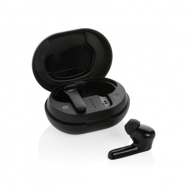 Logo trade promotional gift photo of: RCS standard recycled plastic TWS earbuds