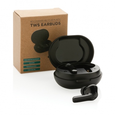 Logotrade promotional products photo of: RCS standard recycled plastic TWS earbuds